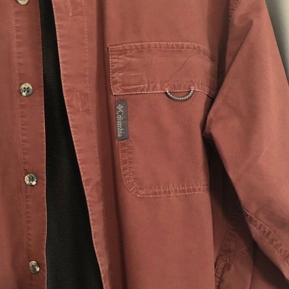 Columbia Men's Rust Button-Down Shirt - Picture 3 of 7